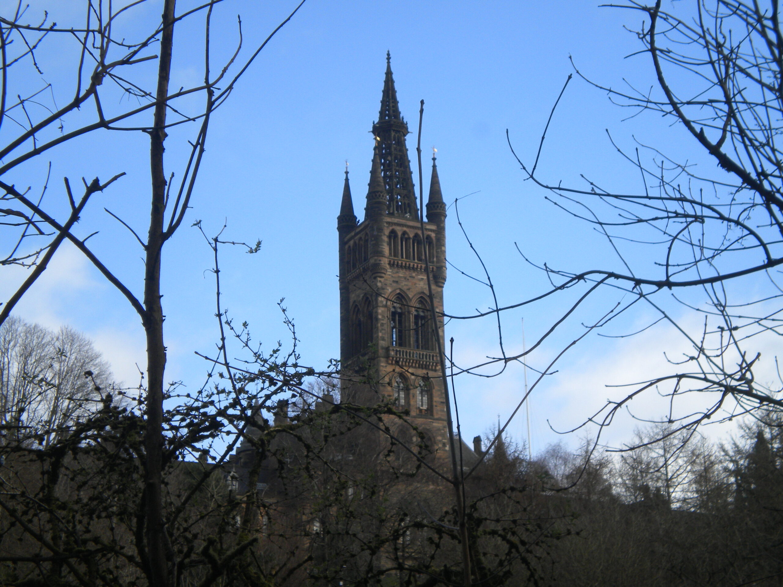 picture of the spire of the Kelvingrove museum