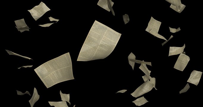 Decorative image of papers falling