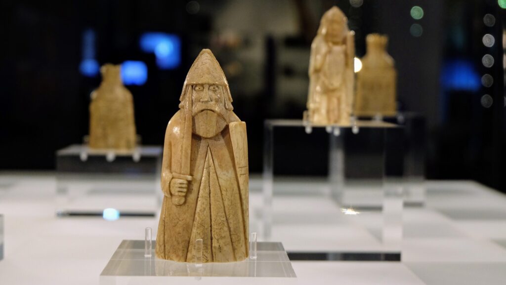 Picture showing the Lewis Chessmen display