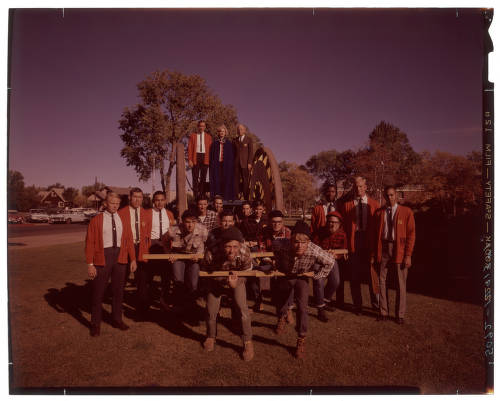 NAU Chain Gang pictured on the logging wheels in 1991.