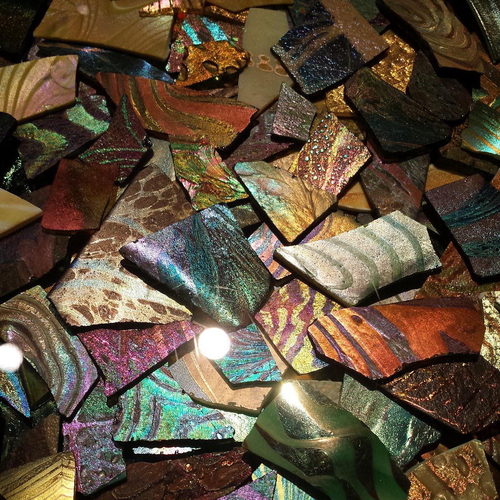 tiffany favrile glass scraps